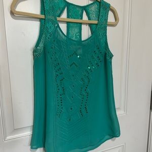 Day trip sheer tank top